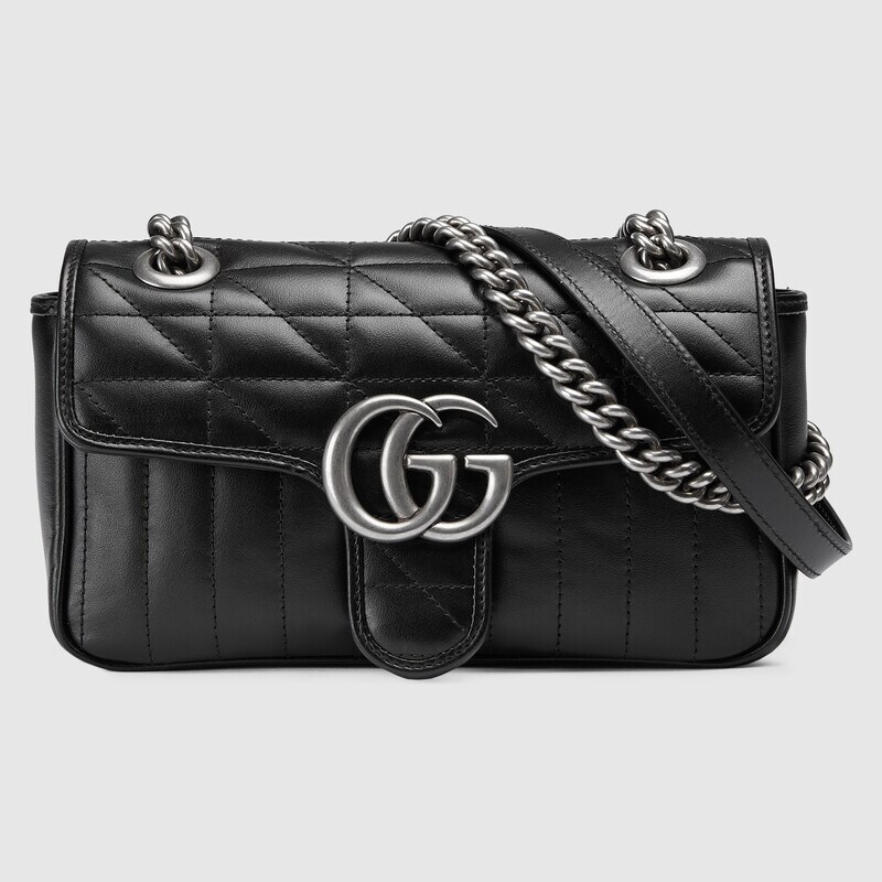 Gucci GG Marmont Matelasse Mini Shoulder Bag 446744 Black